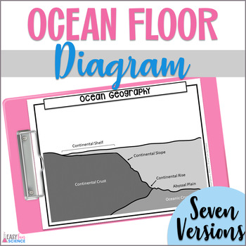 Preview of Ocean Floor Diagram for Marine Biology, Oceanography: Cut and Paste, Coloring
