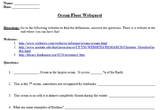 Oceans - Ocean Floor Webquest