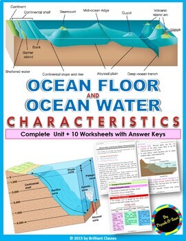 Preview of Ocean Floor & Ocean Water Characteristics: Printable & Digital Distance Learning