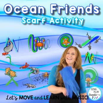 Preview of Ocean Friends Scarf Activity, Brain Break, Movement Activity Video