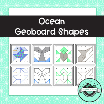 Preview of Ocean Geoboard Task Cards
