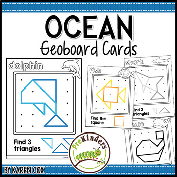 Preview of Ocean Geoboards: Shape Activity for Pre-K Math