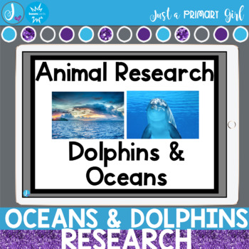 Preview of Ocean Habitat Animal Research Project Distance Learning