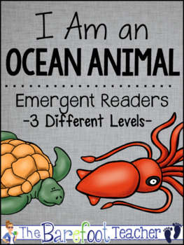 Ocean Habitat Animals Emergent Readers (3 Levels) (Distance Learning)