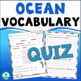 Ocean Habitat Next Gen Science Vocabulary Quiz