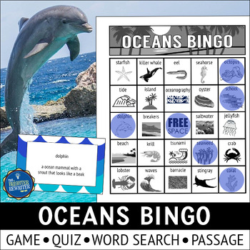 Preview of Oceans Bingo Game and Activities