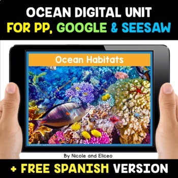 Preview of Ocean Animal Habitats Digital Activities for Google and Seesaw + FREE Spanish