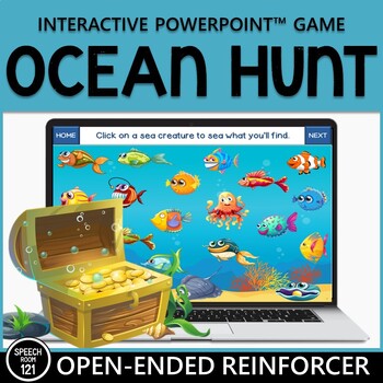 Preview of Ocean Hunt | Summer | Open Ended Game | No Print | Speech