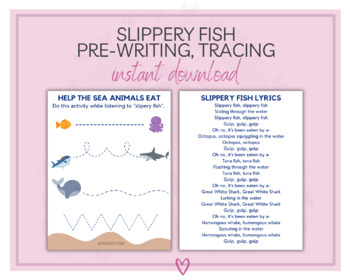 Slippery Fish Song Print Out and Printables by Miss Merry Berry