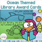 Ocean Theme Library Award Cards Recognize Positive Behavio