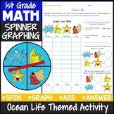 1st Grade Math Graphing Ocean Themed Activity {Math Center