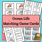 Ocean Life Matching Game Cards for Memory and Go Fish