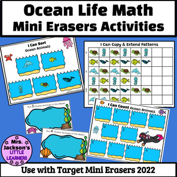 Winter Mini Erasers Activities Sort, Pattern and Count Tasks