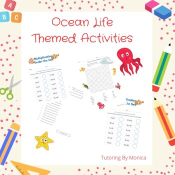 Preview of Ocean Life Themed Activities