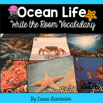 Preview of Ocean Life Write the Room Vocabulary
