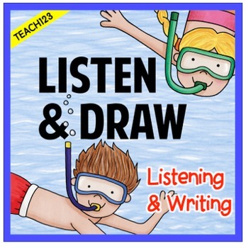 Preview of Listen and Draw Listening to Details Activities Summer