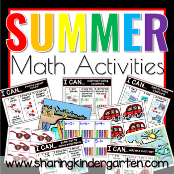 Summer Math Activities by Sharing Kindergarten | TpT
