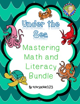 Ocean Math and Literacy Bundle, emergent readers by Home Run Teaching