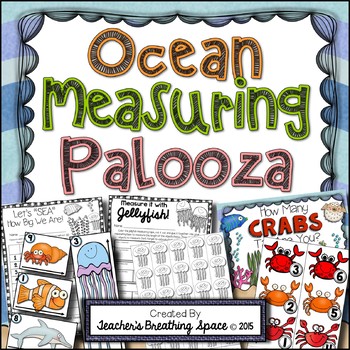 Preview of Ocean Measuring Palooza  |  Ocean Animals Measurement Math Centers
