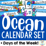 Ocean Monthly Calendar Set (+ special days) & Days of the 