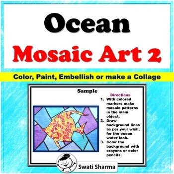 Art Mosaic Activities Kindergarten, first grade Homescooling Activities