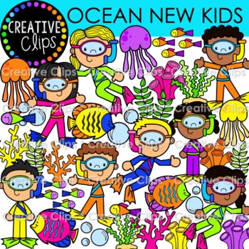 Preview of Ocean New Kid Clipart {Ocean Clipart}