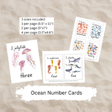 Ocean Number Cards / Counting Flash Cards / Numbers 1-20 /