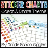 Ocean Pirate Sticker Reward Charts for Positive Behavior I