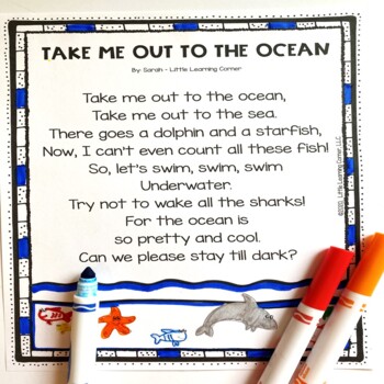 Preview of Ocean Poem - Take me Out to the Ocean