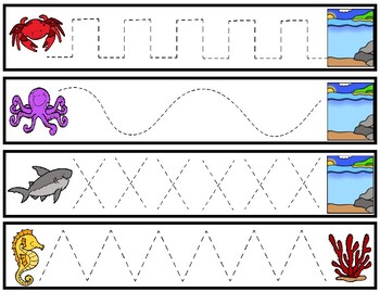 Ocean Prewriting & Line Tracing by Sunshine in My Pocket | TPT
