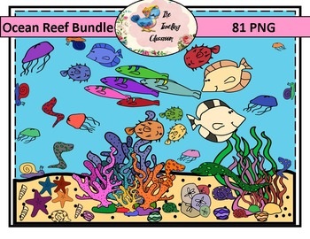 Preview of Ocean Reef Bundle Clip Art (Commercial Use)