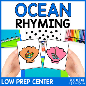 Ocean Rhyming Game by Pocketful of Centers | TPT