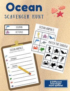 Preview of Ocean Scavenger Hunt - Write the Room