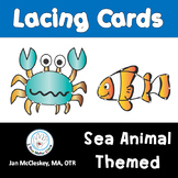 Ocean Sea Animals LACING CARDS!  For Fine Motor Skills!