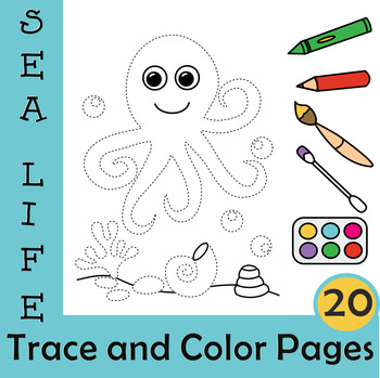 Preview of Ocean & Sea Animals Prewriting Activity Packet | End of the Year