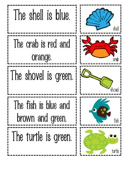 Ocean Sentence and Picture Match by Kara Meyer | TpT