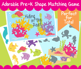 Ocean Shadow Match Shape Sorting Skills Folder Game