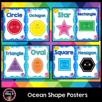 Preview of Under the Sea 2D and 3D Shape Posters