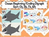 Ocean Shark Themed Beginning and Ending Digraph Sort: Sh, 