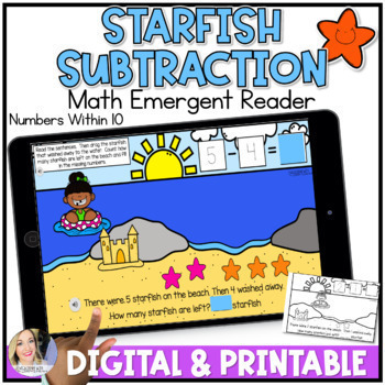 Preview of Ocean Subtraction Story Problems Kindergarten - Simple One Step Word Problems