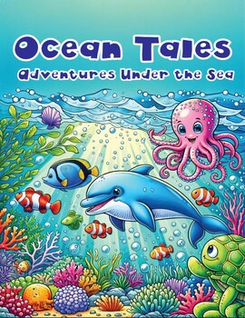 Preview of Ocean Tales: Adventures Under the Sea - A Coloring Storybook