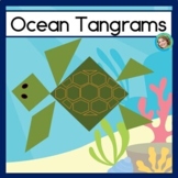 Ocean Tangram Puzzles Printable | 2D Shapes Math Center | 