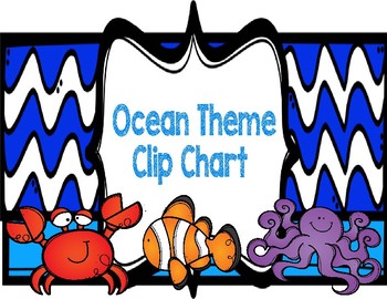 Ocean Themed Behavior Clip Chart