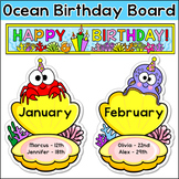 Ocean Theme Birthday Board - Under the Sea Classroom Decor