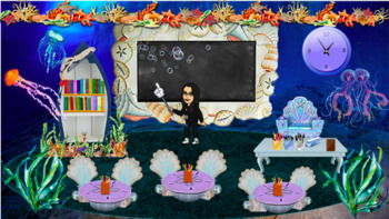 Preview of Ocean Theme Bitmoji Classroom