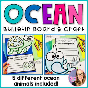 Ocean Theme Bulletin Board and Craft by Elementary at HEART | TPT