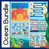 Ocean Theme Bundle Reading Math 100s Charts Telling Time P