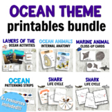 Ocean Theme Bundle for Montessori Classrooms or Science Centers