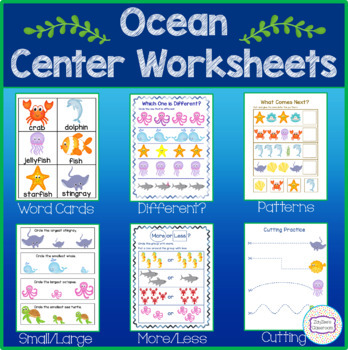 Ocean Center Worksheets by ZayZee's Classroom | TPT