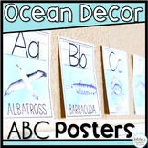 Ocean Theme Classroom Decor Alphabet Posters - Calm Under 